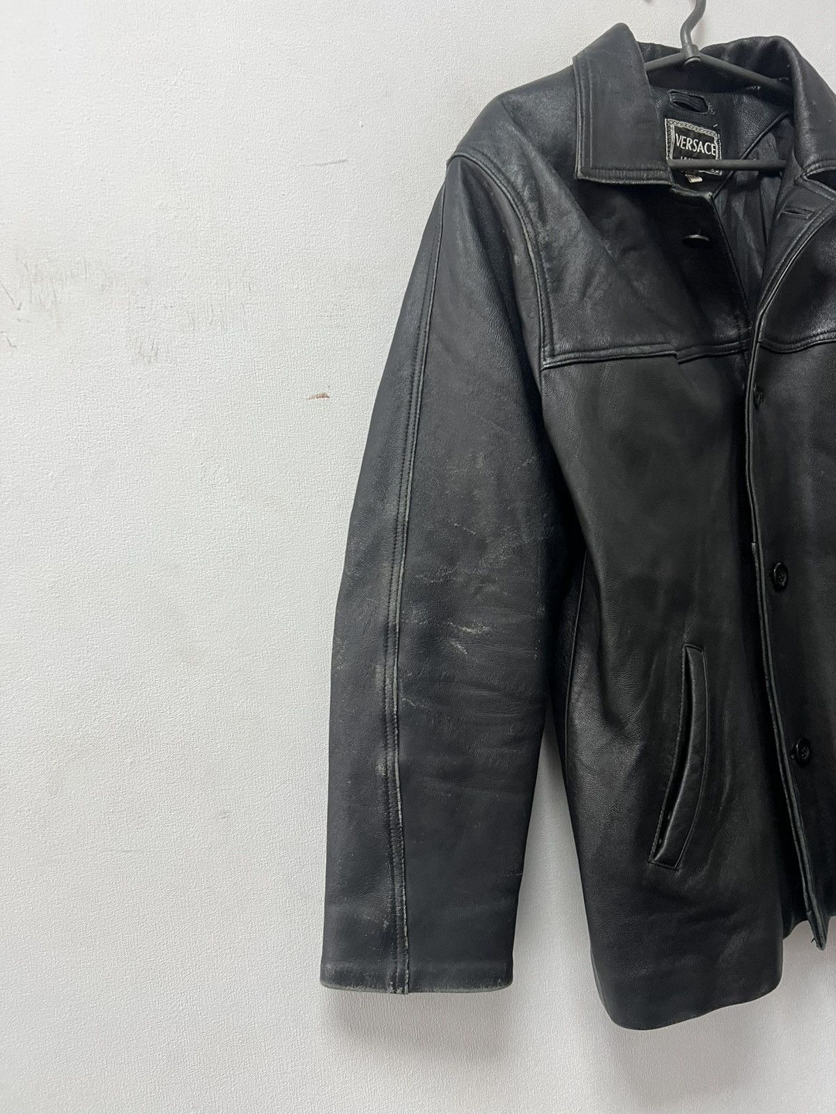 Versace Vintage Versace Leather Jacket size S Mens Luxury Size US S / EU 44-46 / 1 - 3 Thumbnail