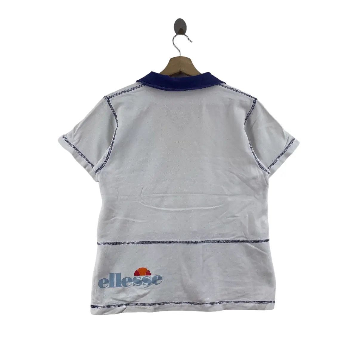 Ellesse Vintage ELLESSE PERUGIA ITALIA V Neck Polo Tee Shirt Top Size M / US 6-8 / IT 42-44 - 3 Thumbnail