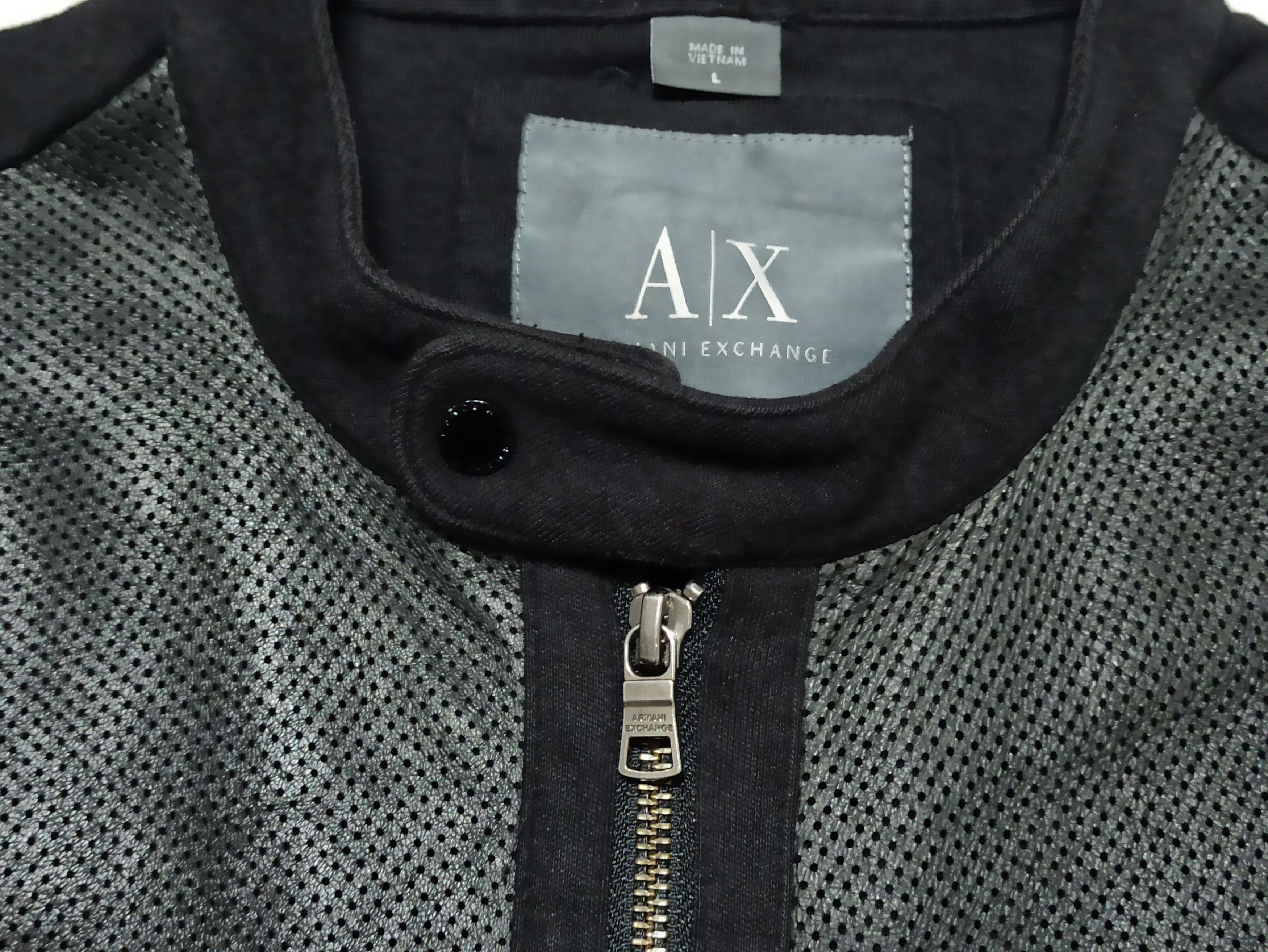 Armani Exchange Armani Exchange Leather Panel Cotton Bomber Jacket Size US L / EU 52-54 / 3 - 3 Thumbnail