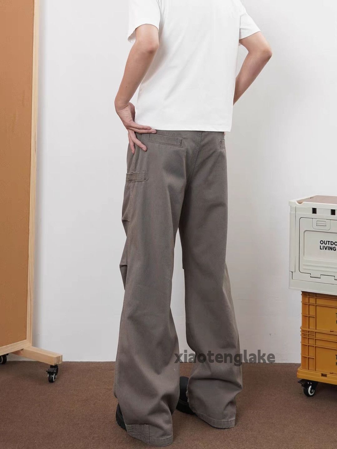 Designer × Japanese Brand × Vintage washed faded cleanfit pleated utility flared pants Size US 28 / EU 44 - 4 Thumbnail
