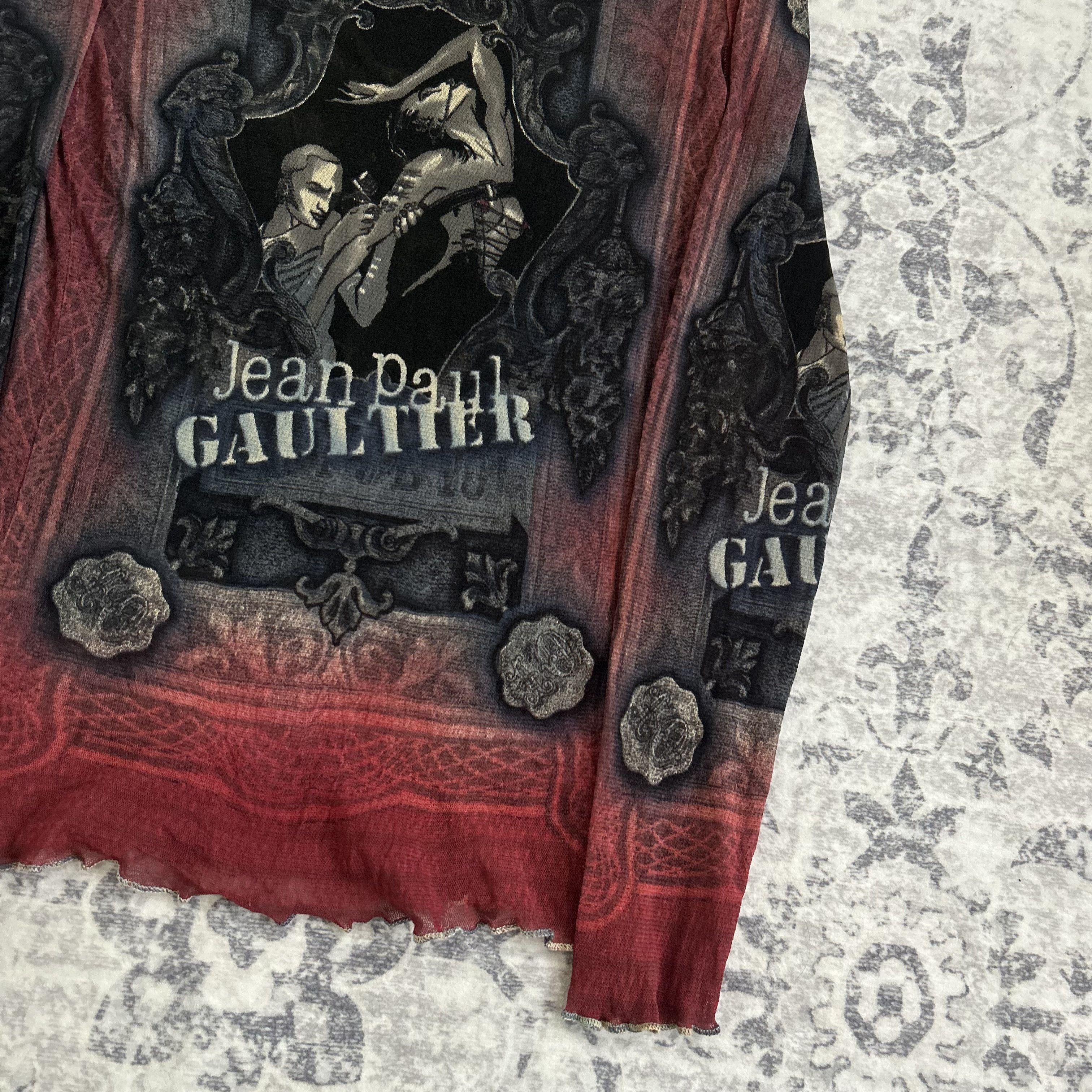Jean Paul Gaultier Jean Paul Gaultier Red Long Sleeve Tattoo Tee Shirt Size US S / EU 44-46 / 1 - 10 Thumbnail