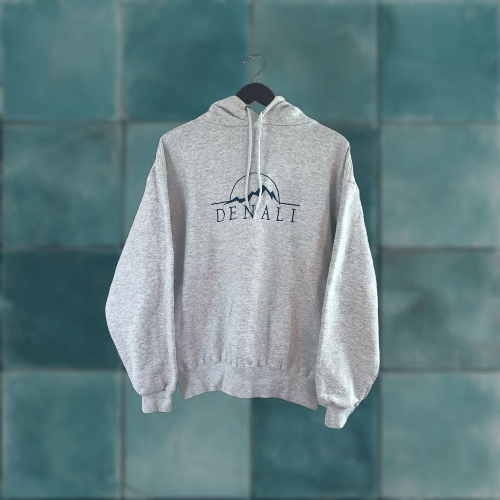 Jerzees VINTAGE Denali Alaska Hoodie Sweatshirt Mens L Gray 90s Made in USA Jerzees Hoodie Size US L / EU 52-54 / 3 - 1 Thumbnail