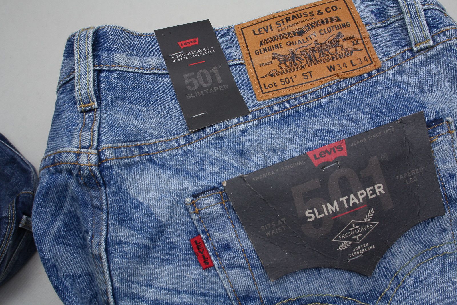 Levi's Levi's W34 L34 501 Premium Timberlake Big E Slim Taper Size US 34 / EU 50 - 4 Thumbnail