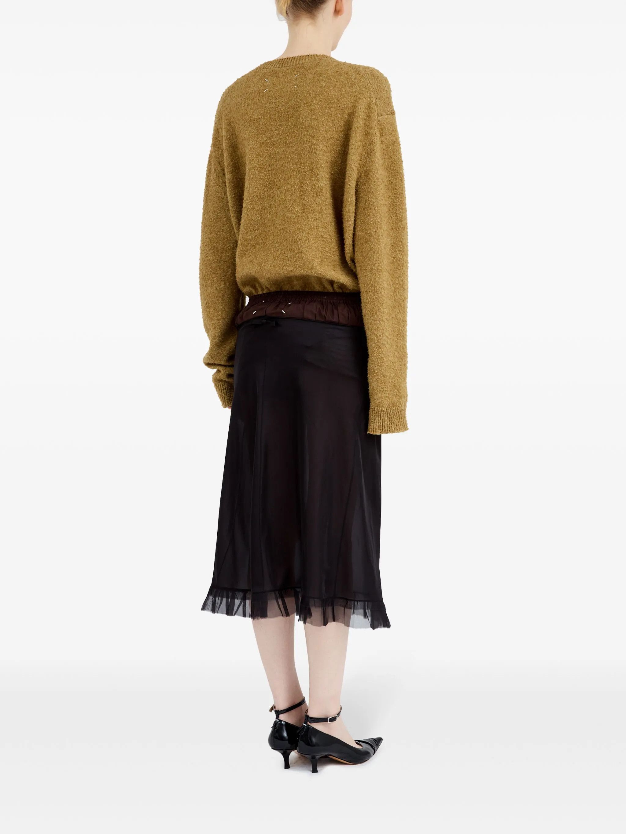Maison Margiela o1w1db10526 Tulle Midi Skirt in Black Size 25" / US 0 / IT 36 - 4 Thumbnail