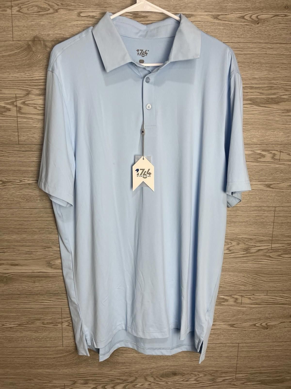 Flower Mountain 1764 Signature Golf Sprig Polo L Blue NWT Size US L / EU 52-54 / 3 - 1 Thumbnail