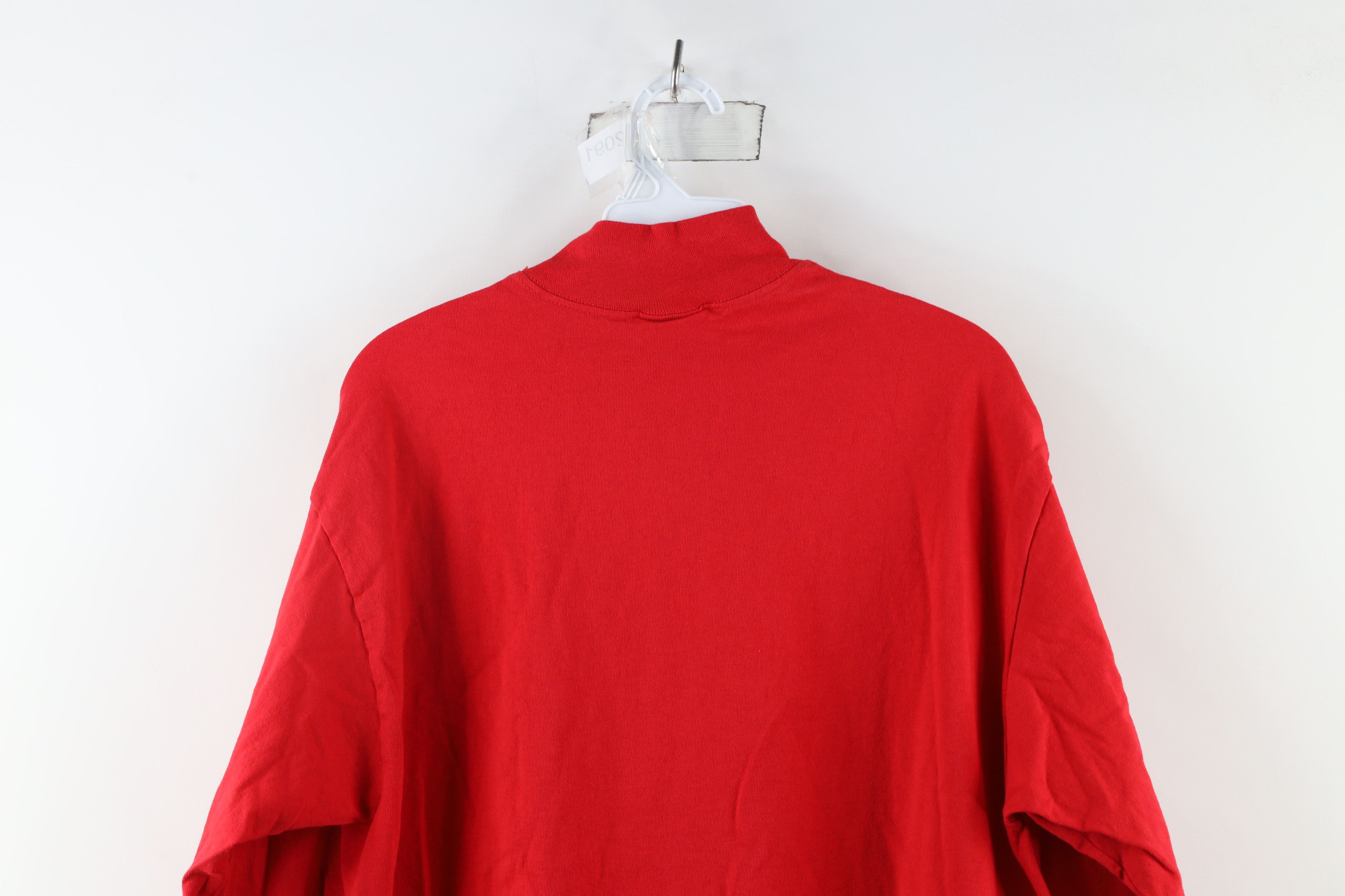 Vintage Vintage 90s University Mock Neck Long Sleeve T-Shirt USA Size US L / EU 52-54 / 3 - 9 Thumbnail