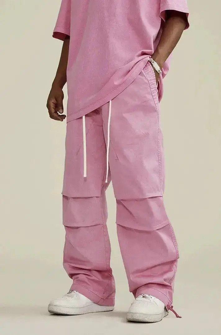 Japanese Brand Pink Stacked Sweatpants y2k streetwear retro style Size US 32 / EU 48 - 4 Thumbnail