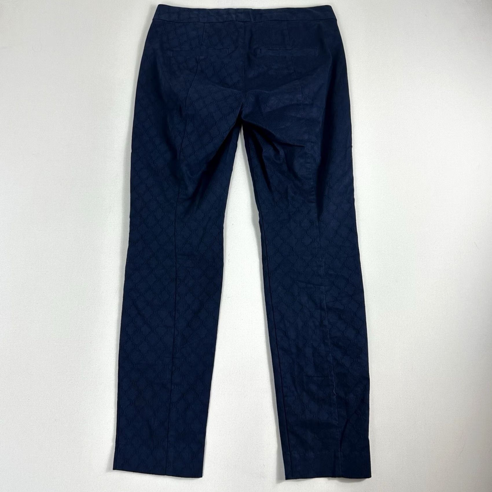 Lilly Pulitzer Lilly Pulitzer Kelly Textured Ankle Length Skinny Pant Midnight Navy Size 2 Size 26" / US 2 / IT 38 - 2 Thumbnail