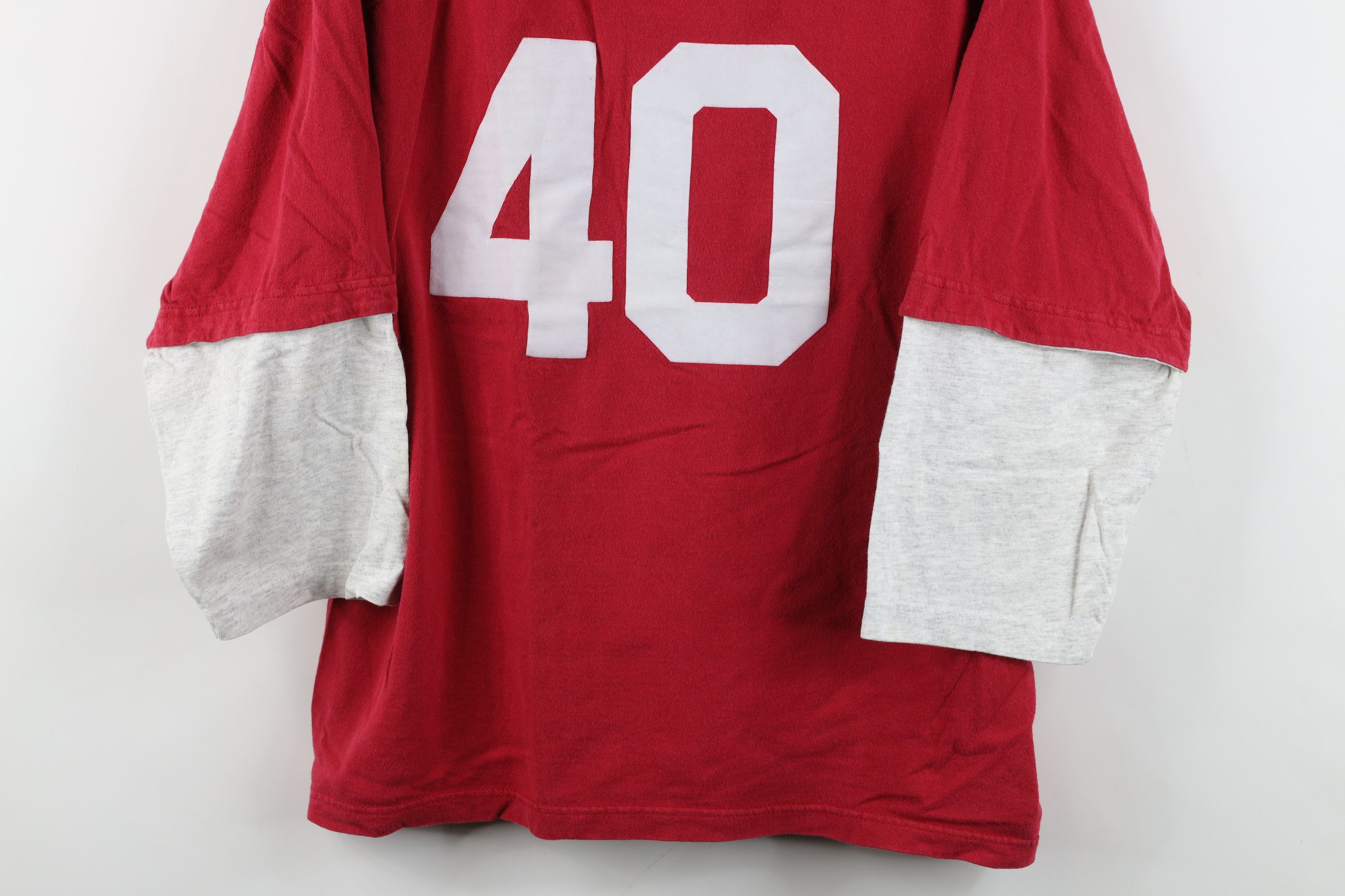 Vintage Vintage 90s Ohio State University Football Jersey T-Shirt Size US L / EU 52-54 / 3 - 3 Thumbnail