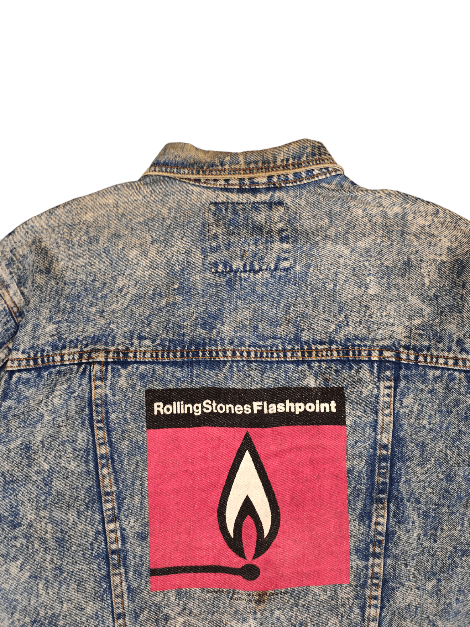 Vintage 90s Rolling Stone Flash Point 1991 By Easyrise Trucker Jacke Size US XL / EU 56 / 4 - 4 Thumbnail