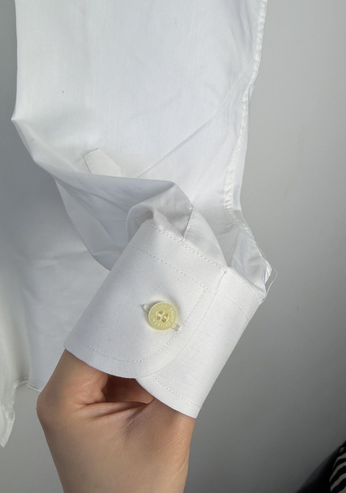 Yves Saint Laurent Yves Saint Laurent Shirt New With Tags White Small Logo Size US XL / EU 56 / 4 - 5 Thumbnail