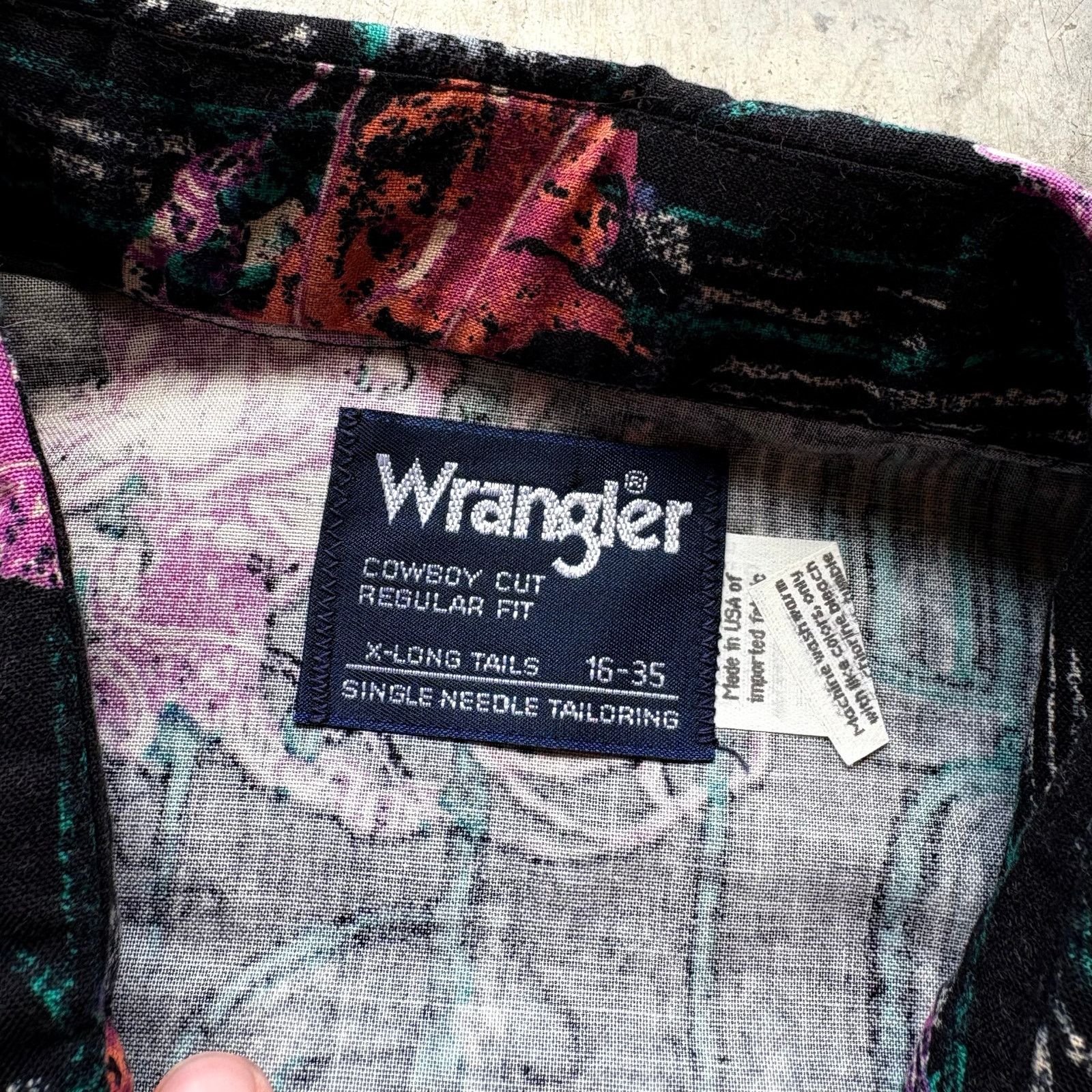Wrangler Very Rare Vintage Wrangler Brushpopper Rodeo Western Shirt Size US XL / EU 56 / 4 - 4 Thumbnail