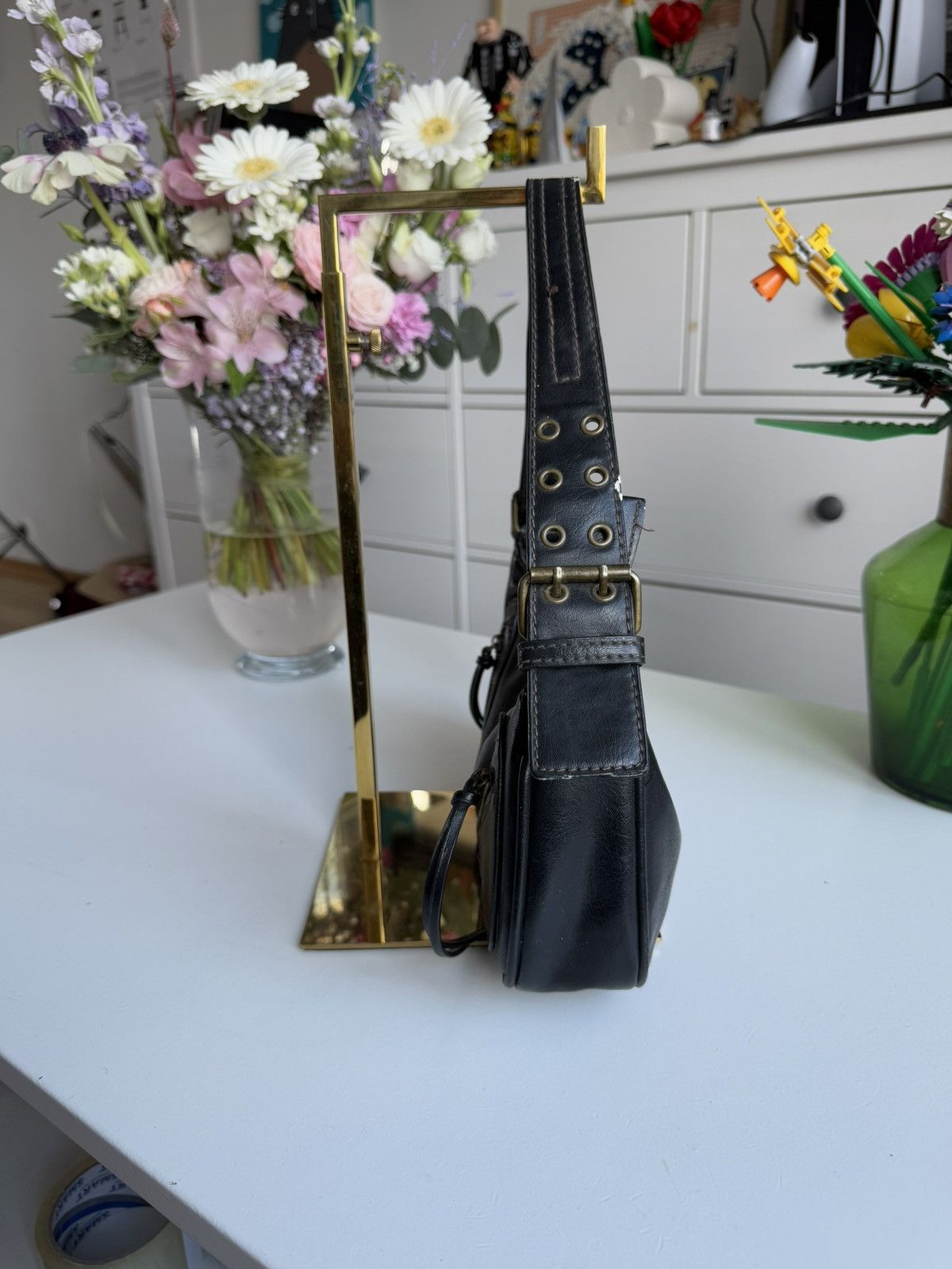 Japanese Brand VIntage y2k leather shoulder hand bag avantgarde opium retro Size ONE SIZE - 8 Thumbnail