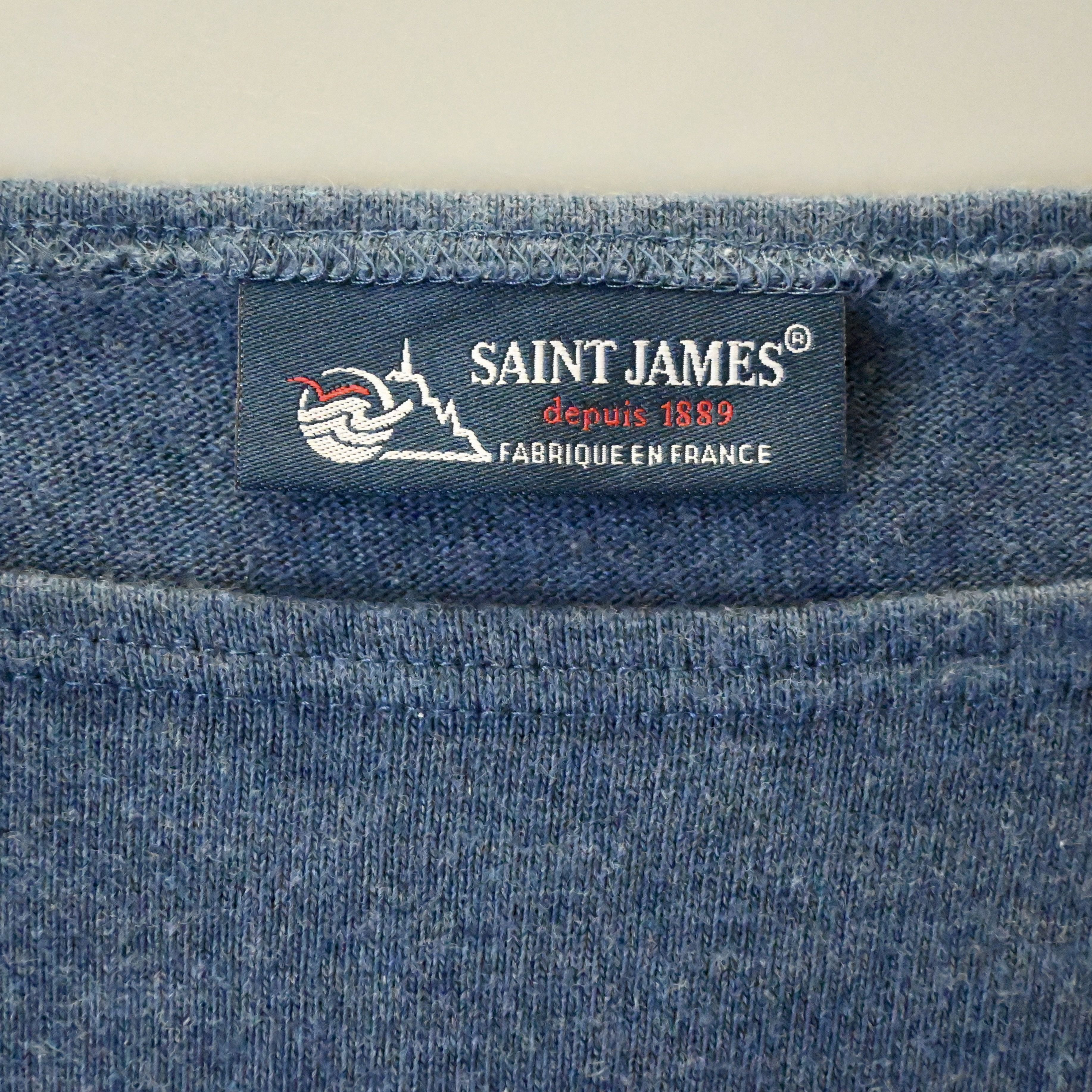 Saint James SAINT JAMES heavyweight cotton shirt, heather blue, 4 Size US M / EU 48-50 / 2 - 8 Thumbnail