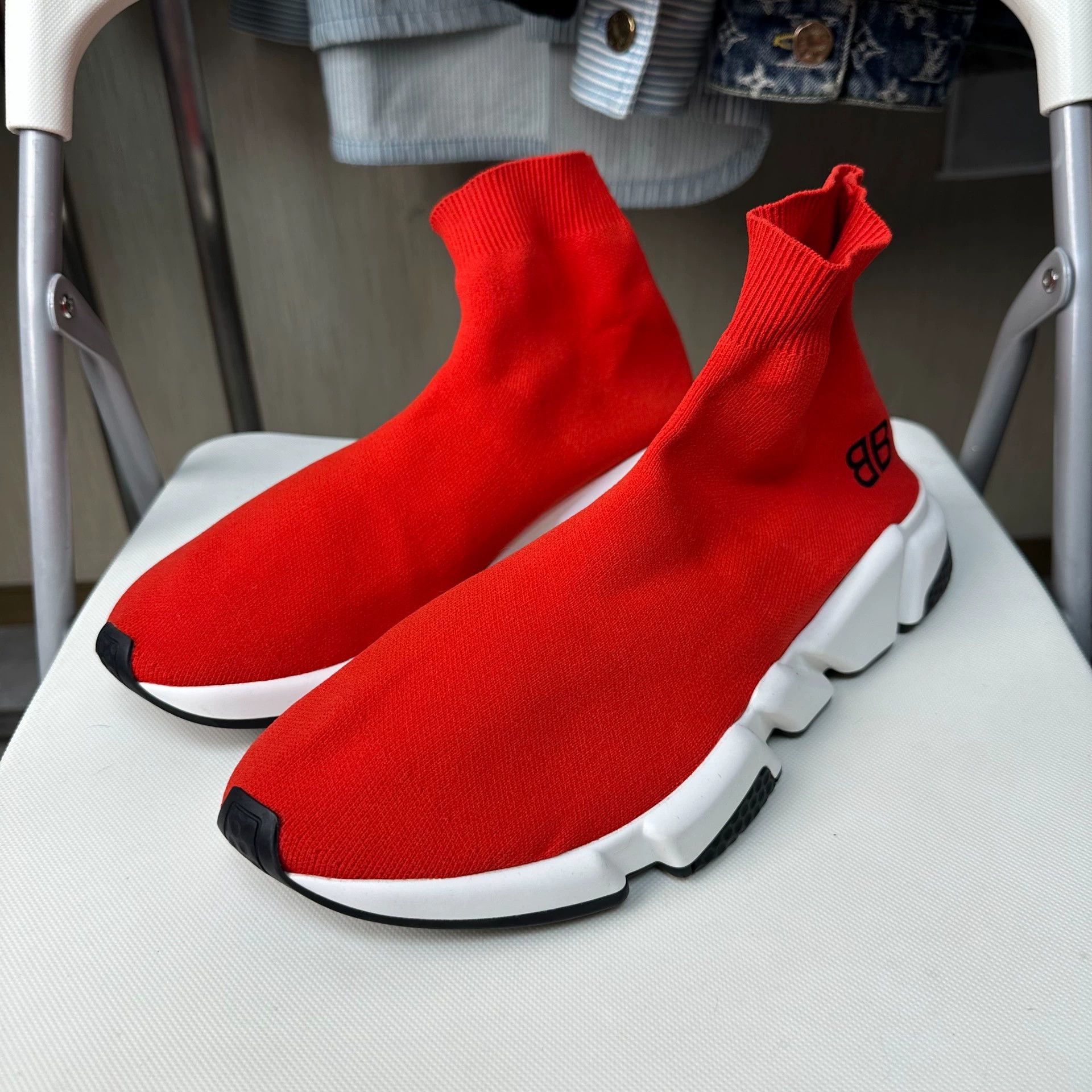 Balenciaga Balenciaga Speed Trainer Bright Red 45 Size US 10 / EU 43 - 1 Thumbnail