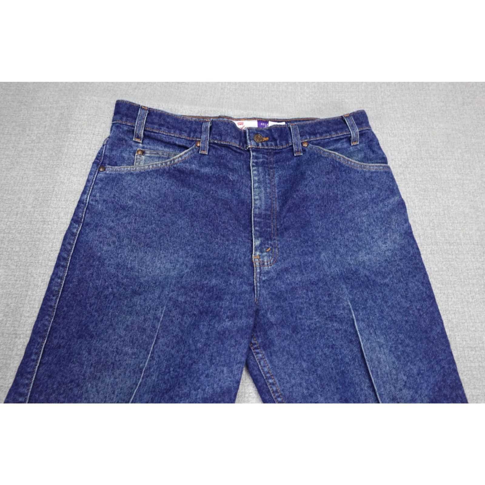 Levi's Levi's 540 Jeans Men 34x30 Blue Relaxed Dark Wash Straight Fit Denim Cotton Blend Jeans Size US 34 / EU 50 - 2 Thumbnail