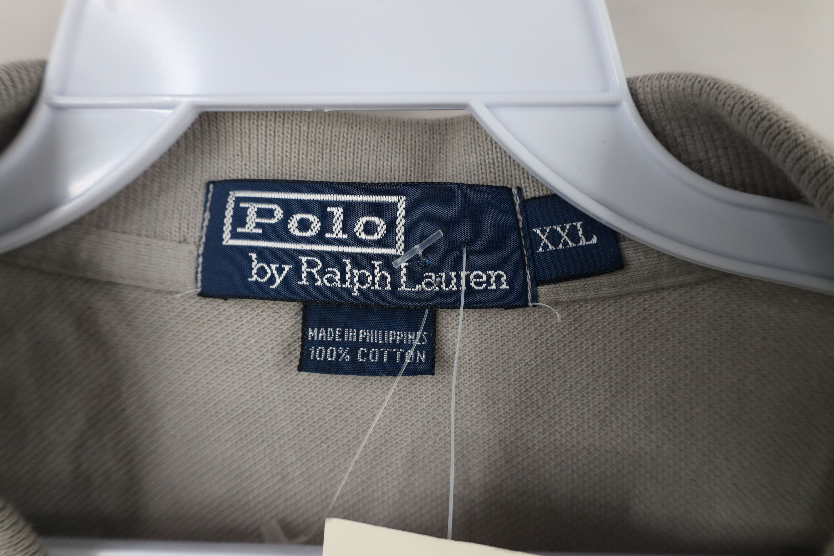 Ralph Lauren Deadstock Vintage 90s Ralph Lauren Collared Polo Shirt Gray Size US XXL / EU 58 / 5 - 8 Thumbnail