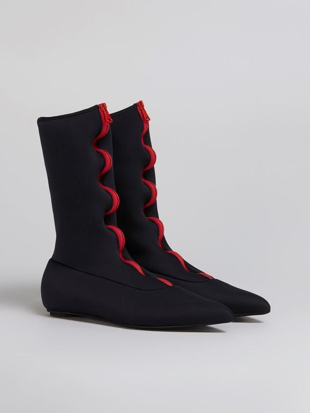 Marni o1y1025 Ankle Boots in Black/Red Size US 7 / IT 37 - 3 Thumbnail