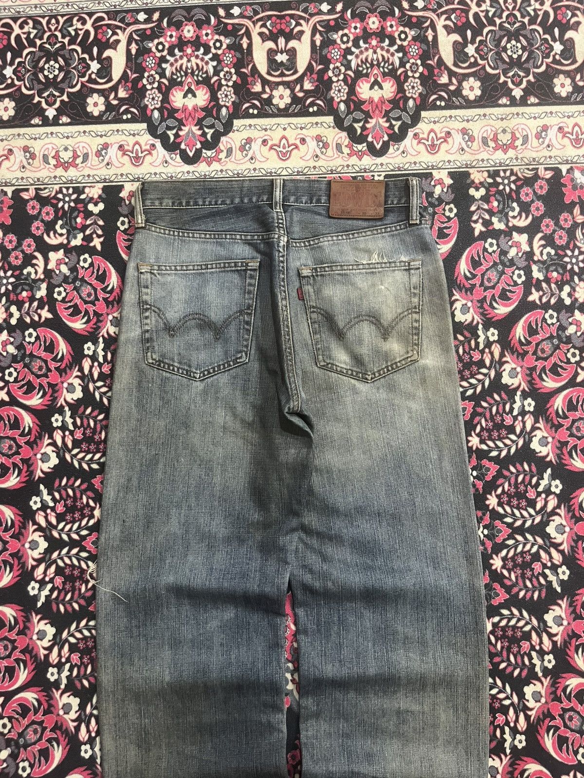 Edwin Vintage Japanese Brand Edwin 503Z Mud Blue Distressed Jeans Size US 30 / EU 46 - 6 Thumbnail
