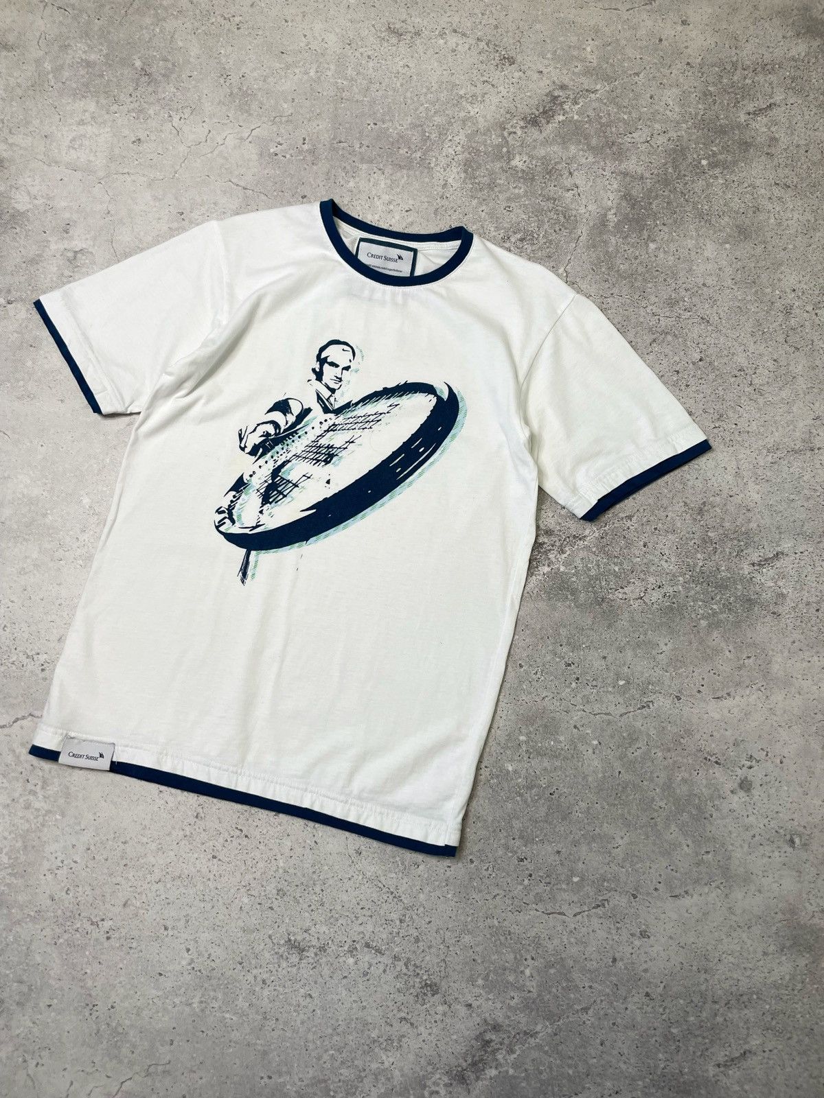 Nike RF Roger Federer Credit Suisse Tennis White T-shirt Men’s Size US M / EU 48-50 / 2 - 3 Thumbnail