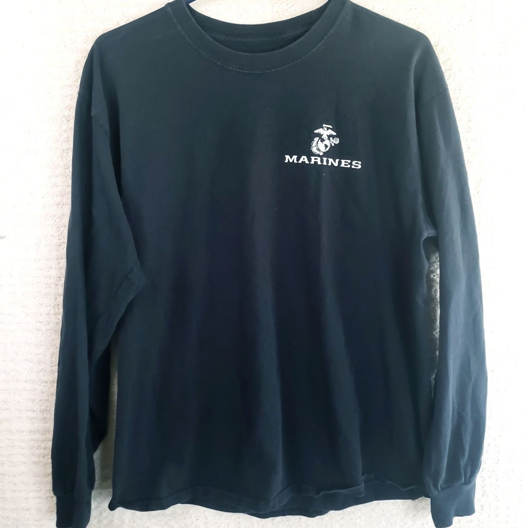 Vintage USMC Marines Men’s M Long Sleeve Black T-Shirt Pullover The Few The Proud Graphic Tee Clothing Mens Shirt Size US M / EU 48-50 / 2 - 2 Thumbnail