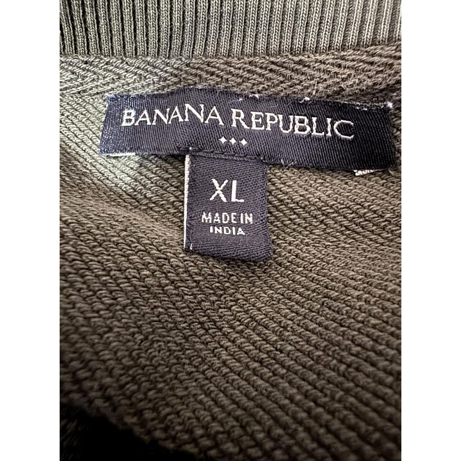 Banana Republic Banana Republic Sweatshirt Olive Green Embroidered XL Crew Neck Long Sleeve Pullover Knit Cotton Mens Regular Vintage No Size US XL / EU 56 / 4 - 3 Thumbnail