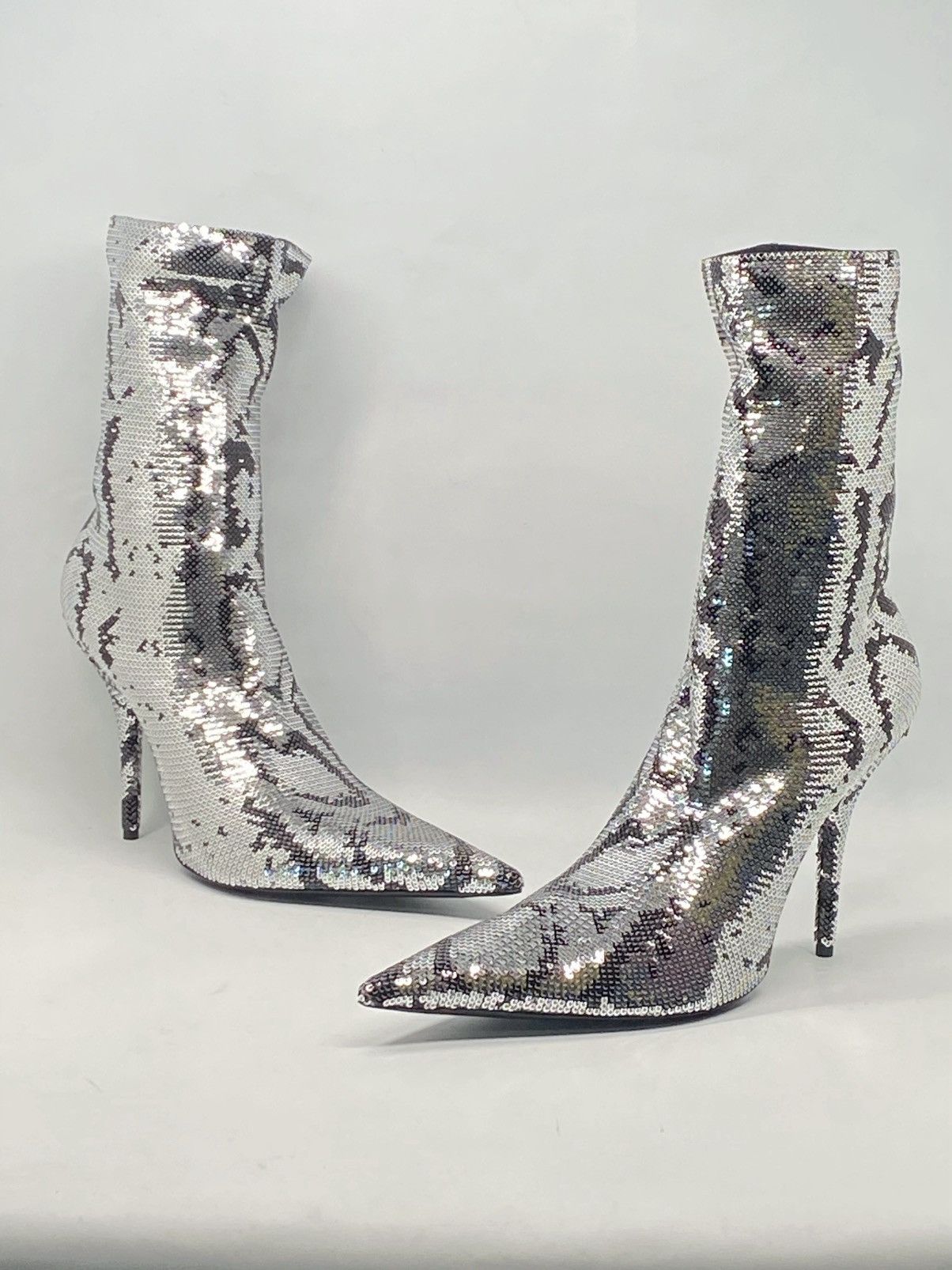 Balenciaga Balenciaga Knife Sequin High Heel Sock Booties size 38.5 Size US 8.5 / IT 38.5 - 6 Thumbnail