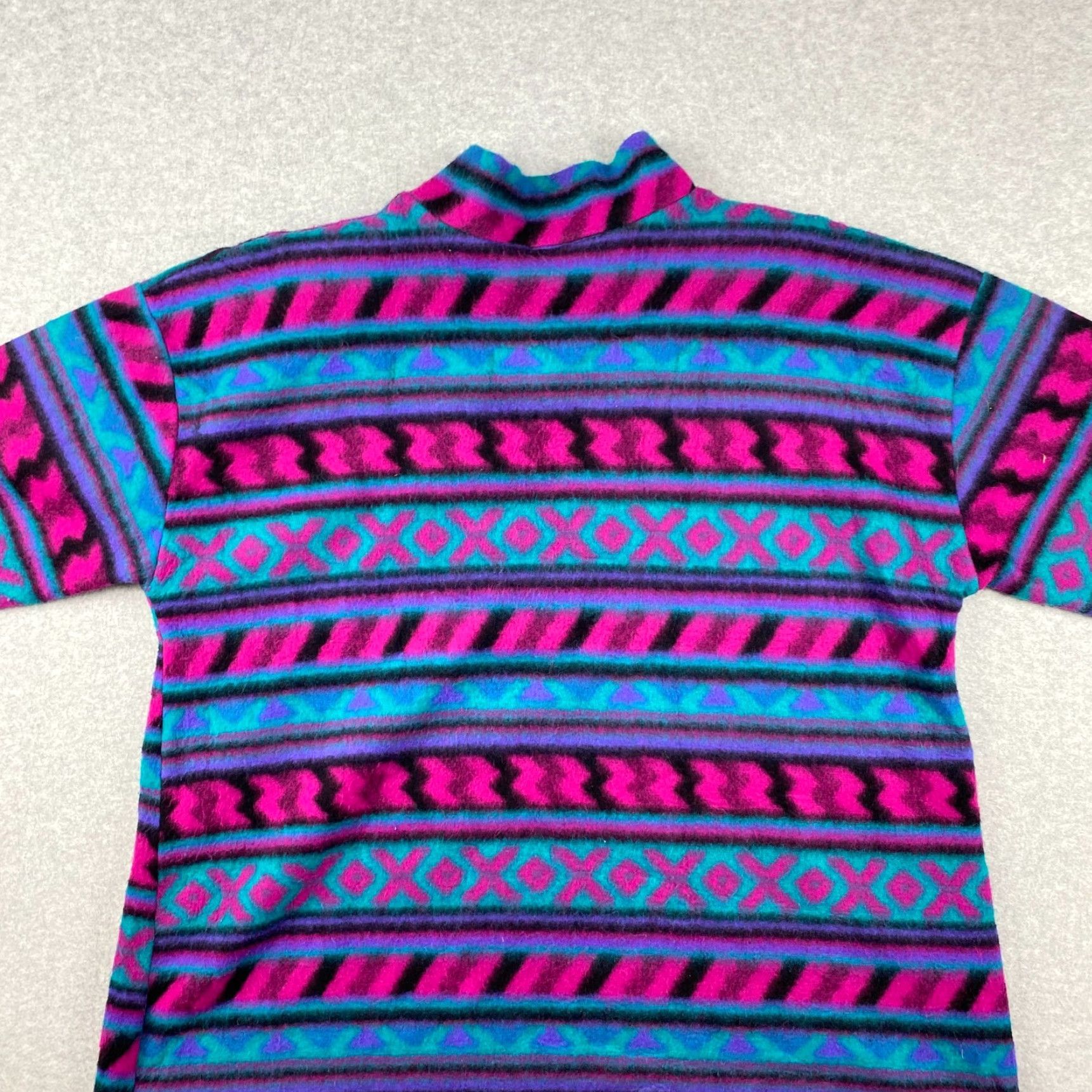 Vintage VINTAGE CR & Me Sweater Women 2XL Aztec Geometric 1/4 Zip Shoulder Pads USA Made Size XXL / US 16-18 / IT 52-54 - 5 Thumbnail