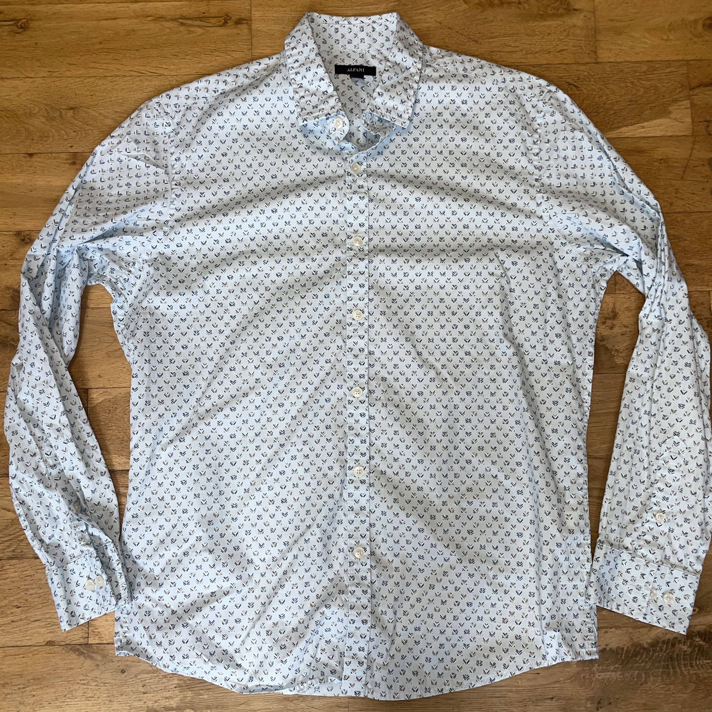 Alfani × Designer Alfani Men's Fashionable Shirt Elegant Cotton Size M Size US M / EU 48-50 / 2 - 1 Thumbnail