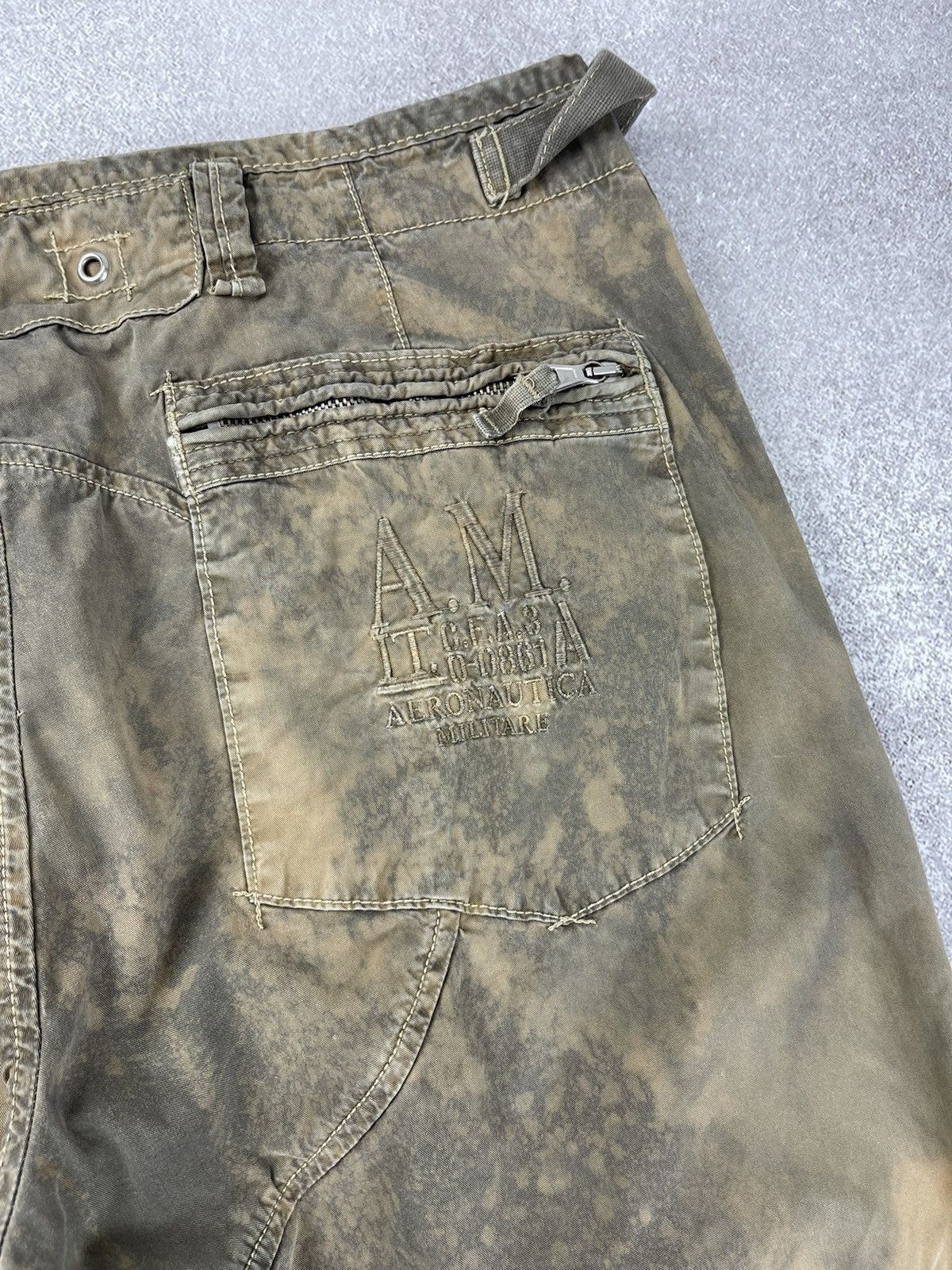 Aeronautica Militare Aeronautica Militare Custom Tie Dye Multipocket Cargo Pants Size US 33 - 15 Thumbnail