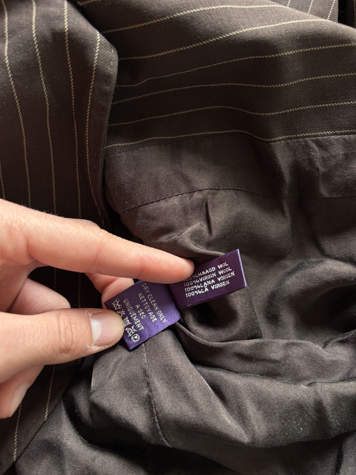 Ralph Lauren Purple Label Ralph Lauren Purple Label Luxury Striped Wool Blazer Jacket Size XS / US 0-2 / IT 36-38 - 10 Thumbnail