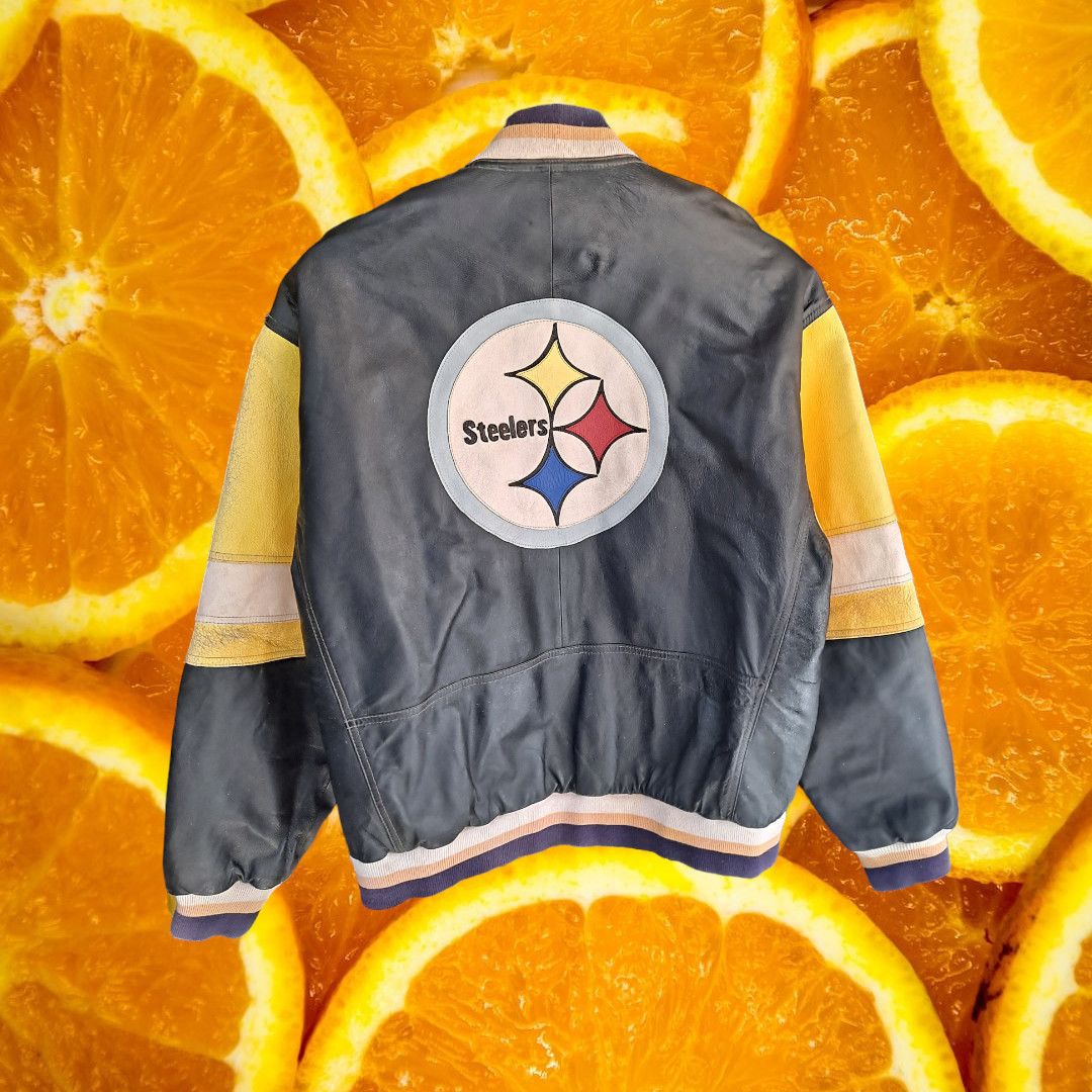Mirage Vintage NFL Mirage Letterman PITTSBURGH STEELERS Leather Var Size US XL / EU 56 / 4 - 5 Thumbnail