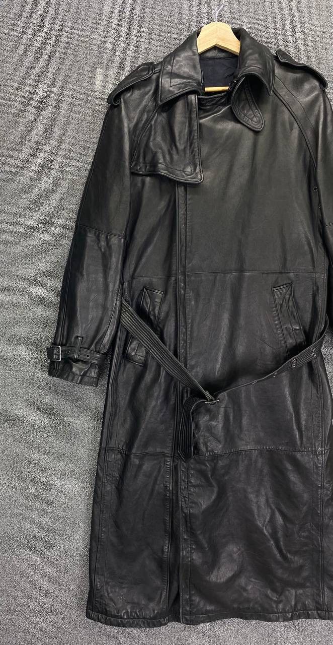 Jean Paul Gaultier × Vintage Vintage Jean Paul Gaultier Trench Coat Long Leather Jacket Size XL / US 12-14 / IT 48-50 - 3 Thumbnail