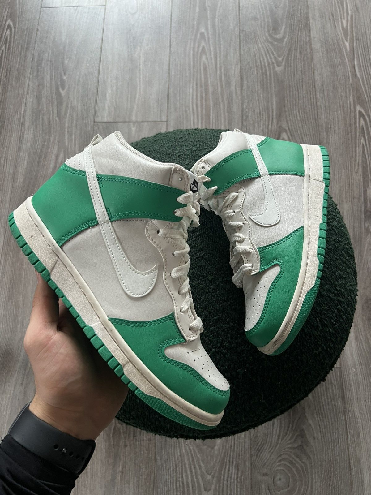 Designer × Nike ‼️Nike Dunk High Phantom Stadium GS Green Sneakers ‼️ Size US 6 / EU 39 - 6 Thumbnail