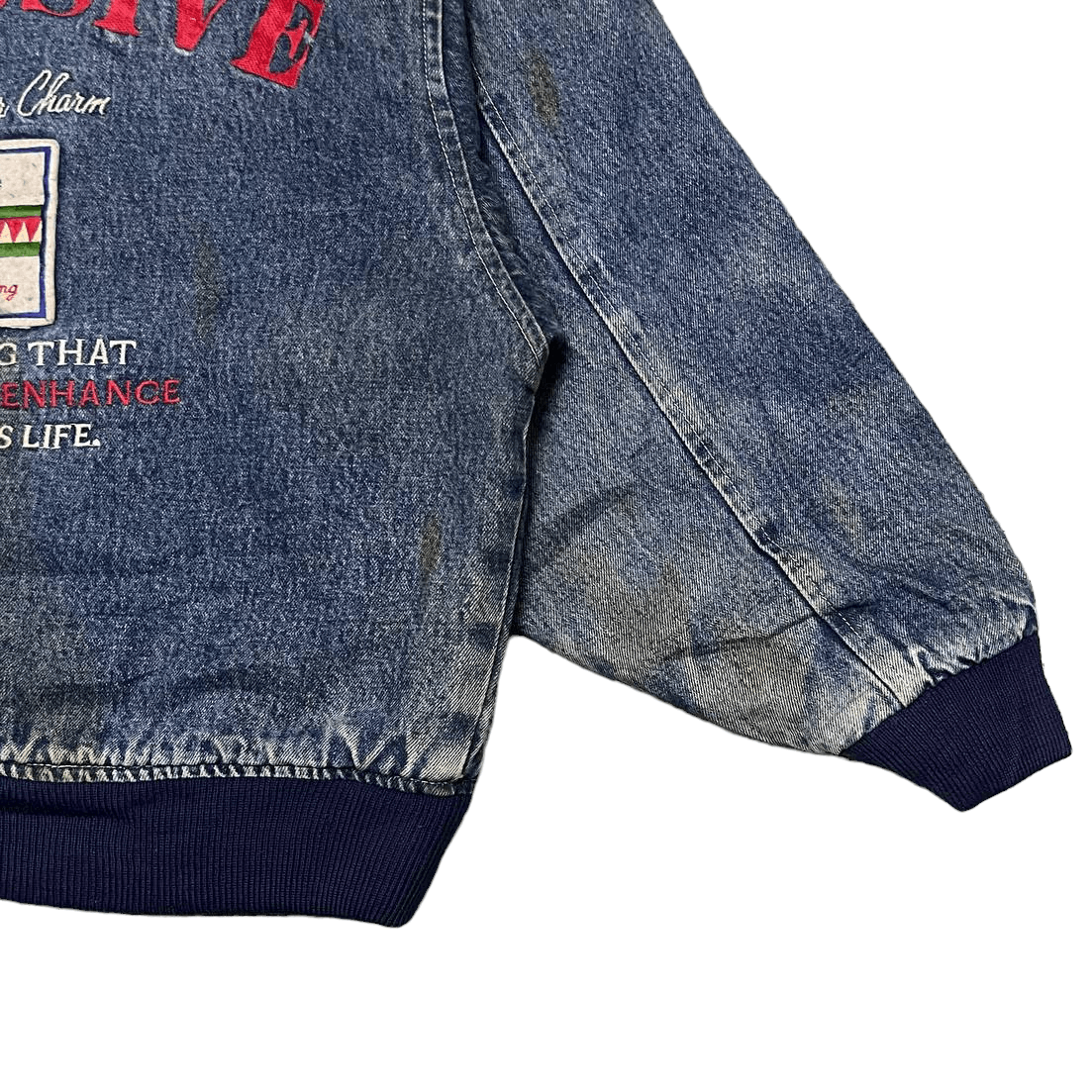 Japanese Brand Vintage Japanese Brand Denim Bomber Jacket with Patches Size US M / EU 48-50 / 2 - 16 Thumbnail
