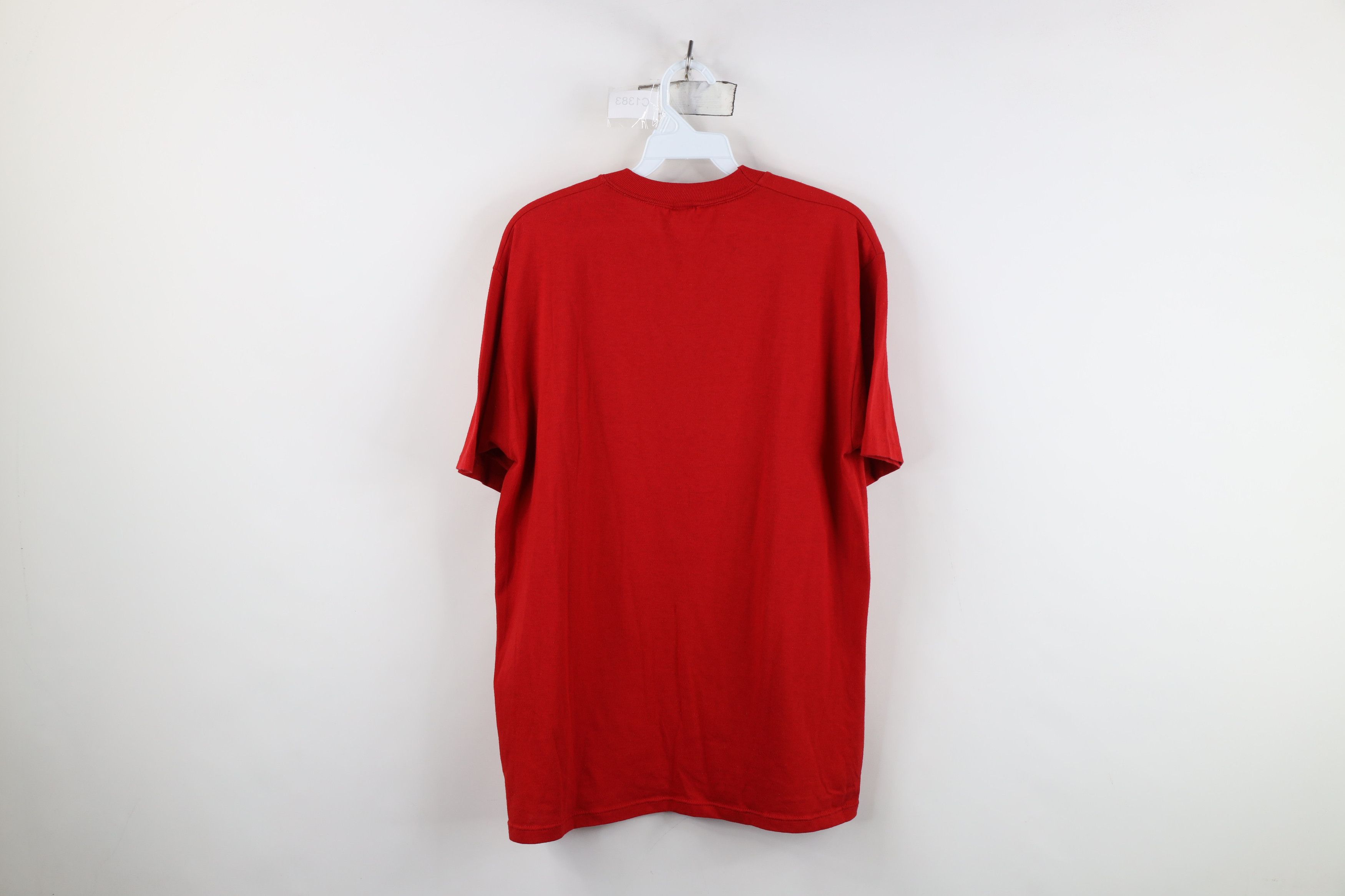 Vintage Vintage 90s Streetwear Blank Short Sleeve T-Shirt Red USA Size US L / EU 52-54 / 3 - 10 Thumbnail