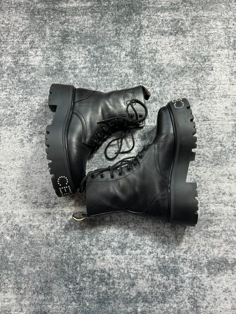 Celine Celine Black Studded Logo Women's Boots Size US 6 / EU 39 - 2 Thumbnail