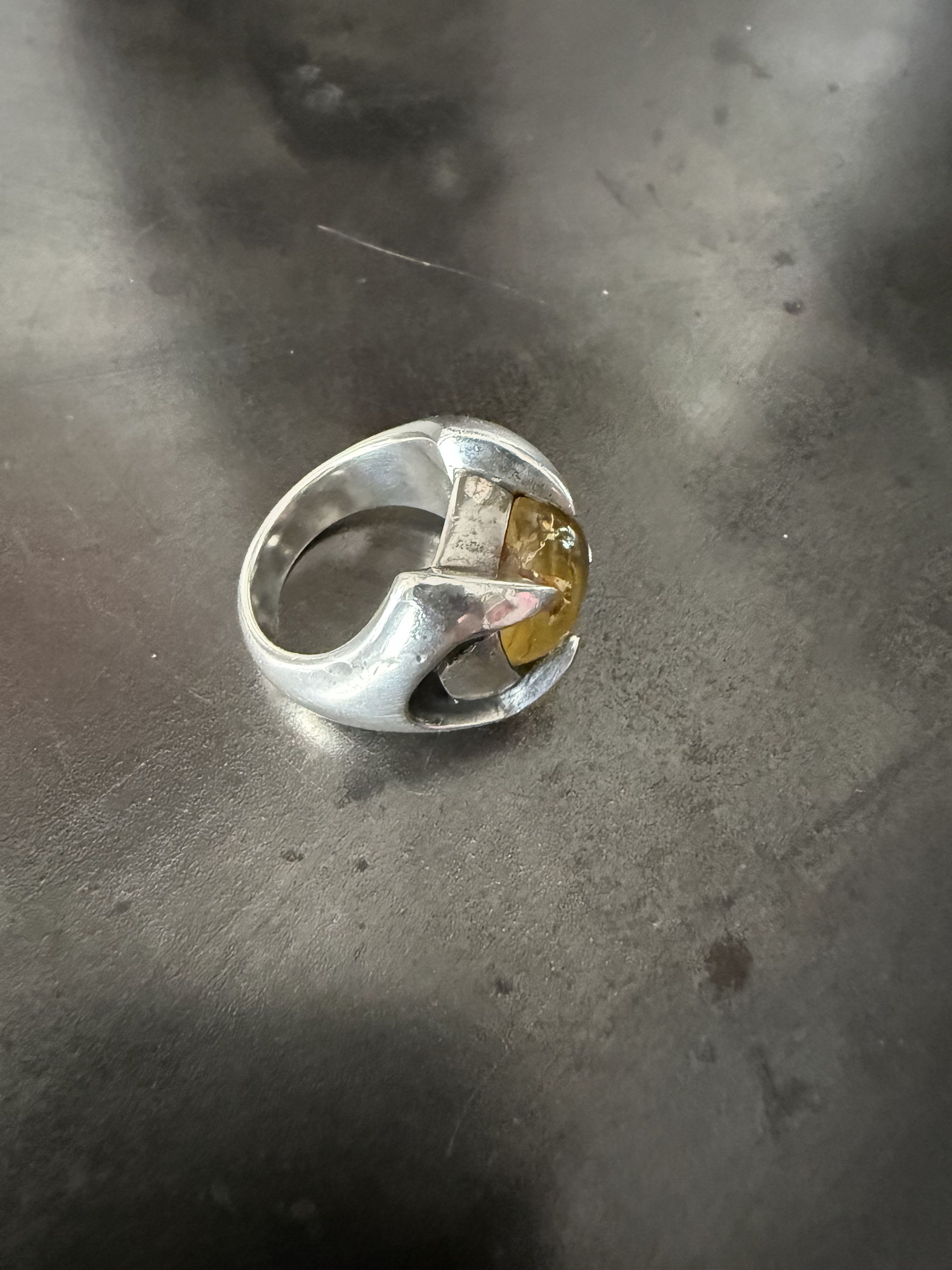Other M.A.R.S Amber ring 925 silver with ant inclusion Size ONE SIZE - 10 Thumbnail