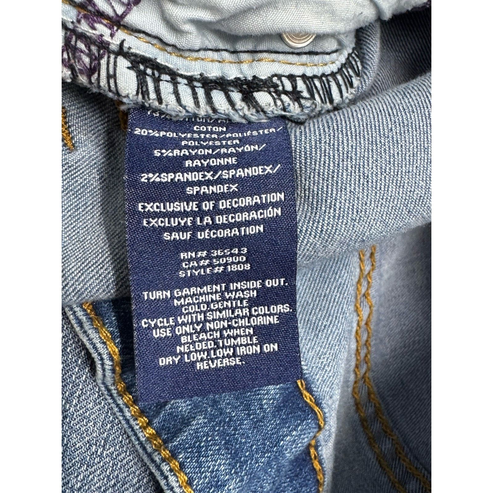 Izod Izod Pants Womens 10 Blue Denim Jeans Straight Stretch Size 32" / US 10 / IT 46 - 7 Thumbnail