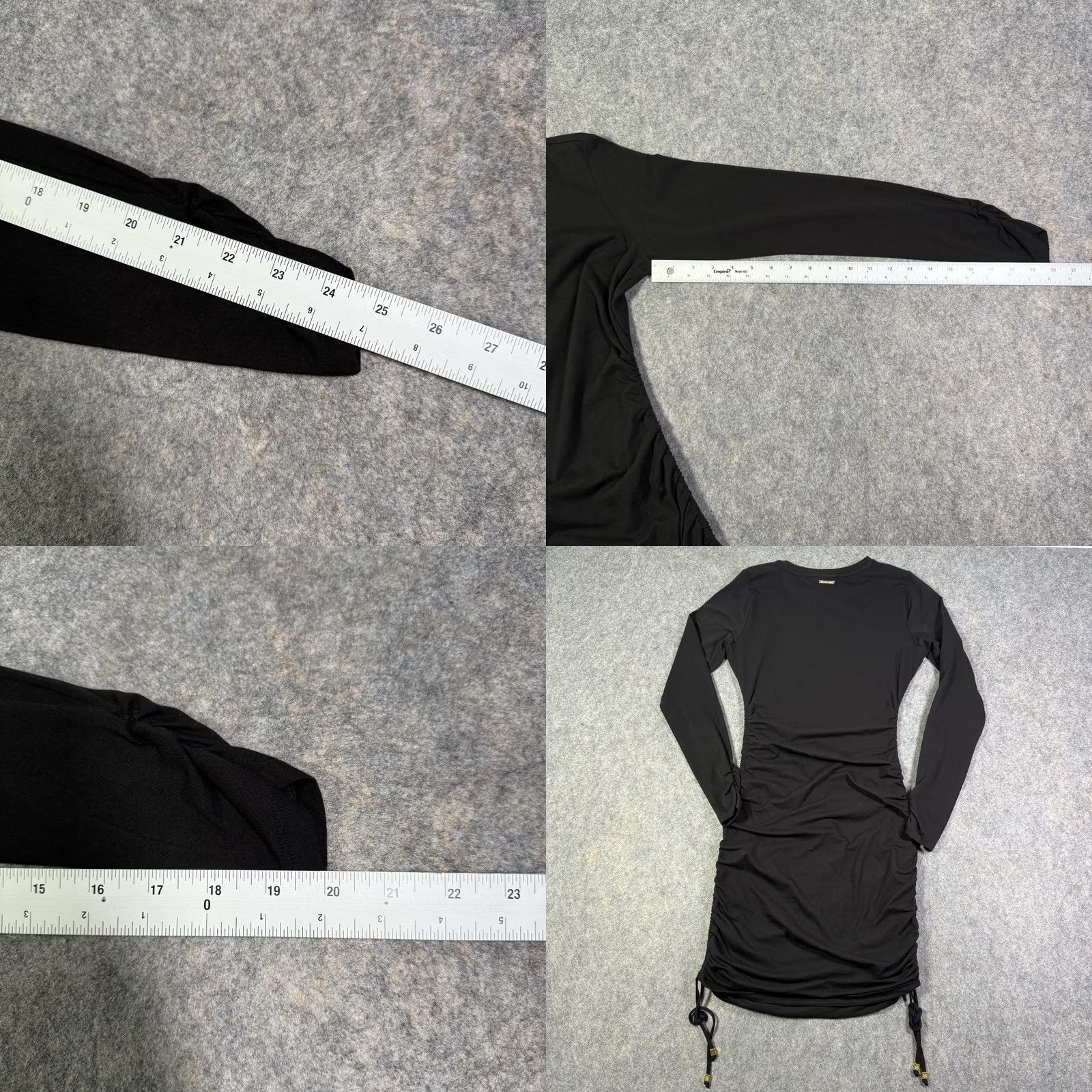 Michael Kors Michael Kors Bodycon Dress Women's Sz XS Black Stretch Adjustable Ruched Size XS / US 0-2 / IT 36-38 - 10 Thumbnail