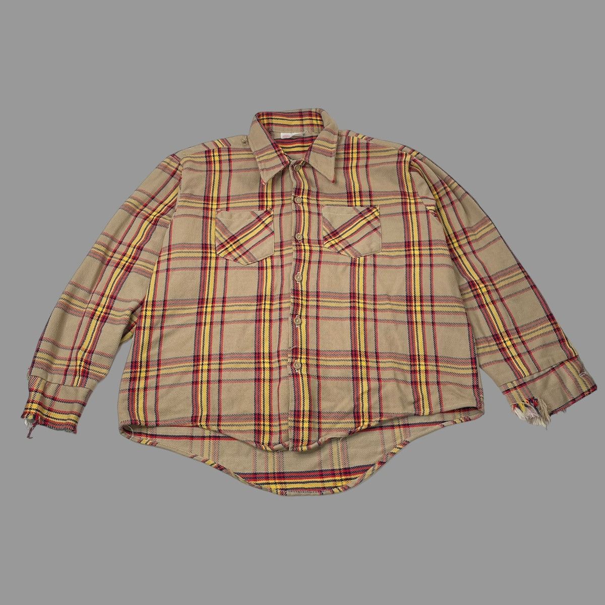 Vintage Vintage 1960s flannel button up shirt Size US L / EU 52-54 / 3 - 1 Thumbnail