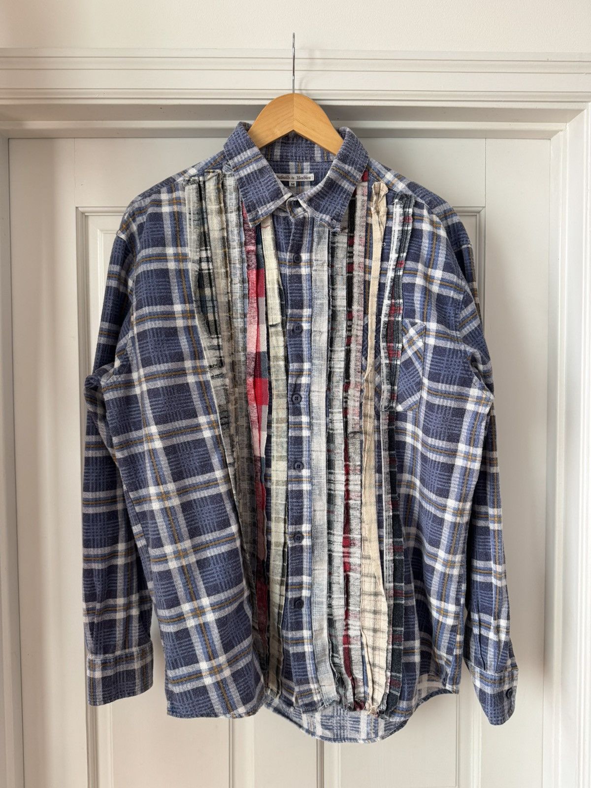 Pre-owned Needles Rebuild By  Ribbon Flannel In Blue