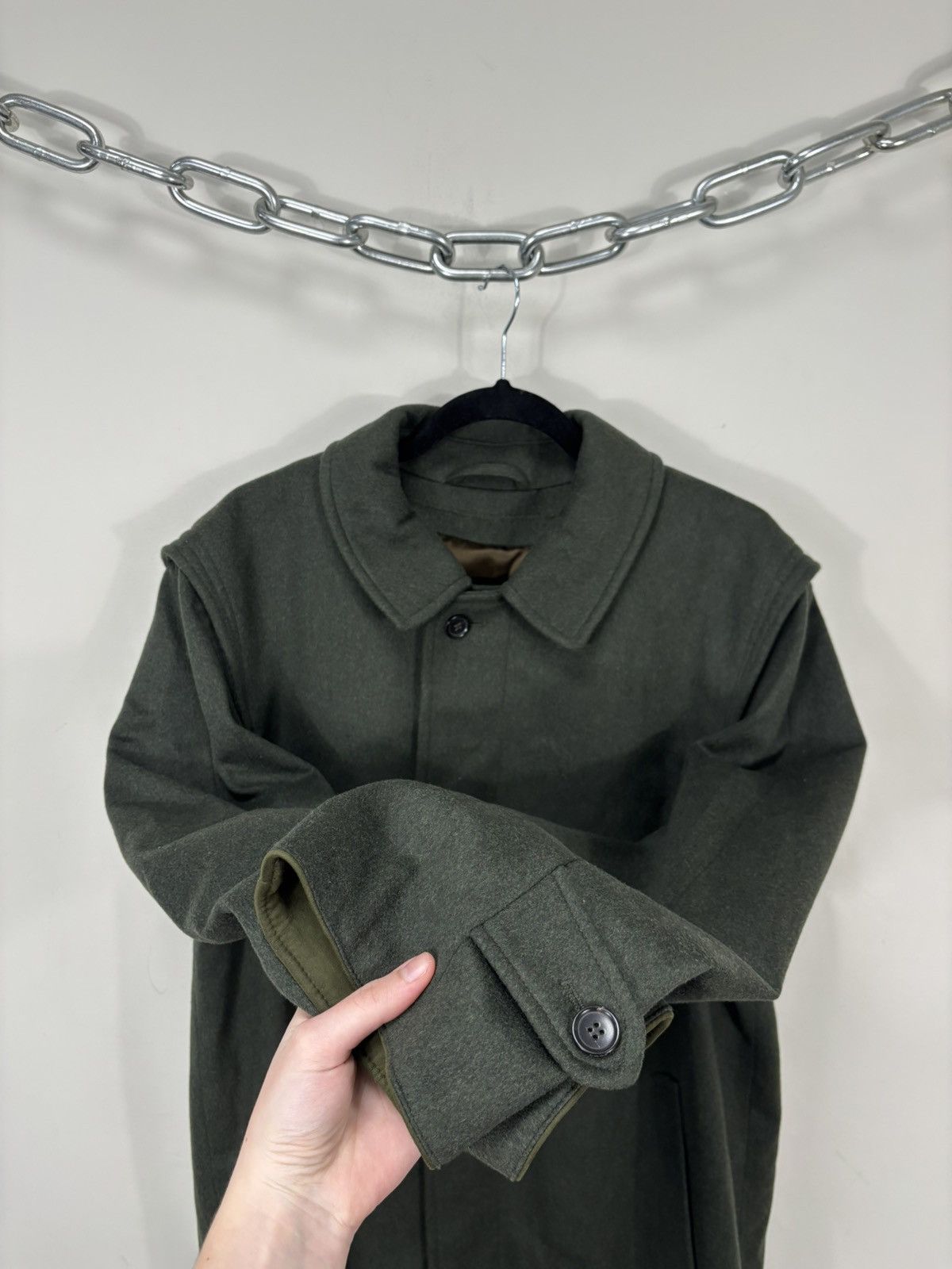 Other Lodenfrey Men’s Forest Green Wool Cashmere Long Overcoat Size US L / EU 52-54 / 3 - 9 Thumbnail