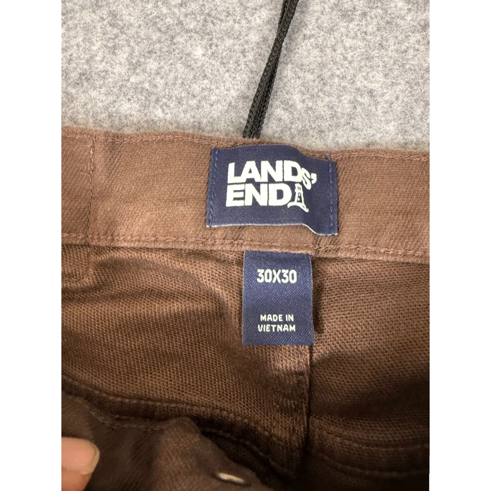 Lands' End Lands' End Knit Twill 5 Pocket Chino Pants Mens 30X30 Brown Stretch Straight NWT Size US 30 / EU 46 - 6 Thumbnail