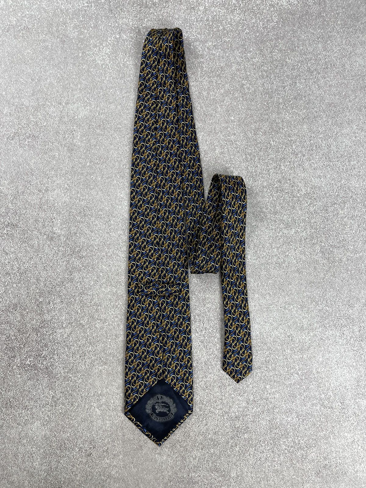 Burberry × Vintage Vintage Burberry Printed Silk Tie Size ONE SIZE - 7 Thumbnail