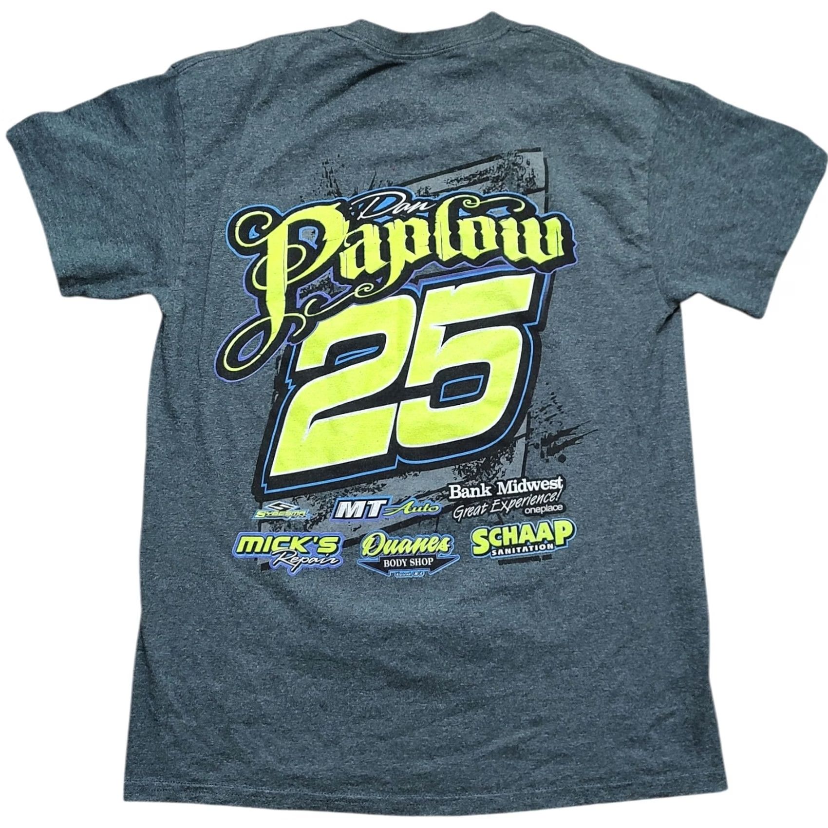 Gildan Don Paplow T-Shirt Gray Mens M Crew Neck Short Sleeve Cotton Blend Graphic Print Dirt Track Racing MN 90s Cars Sports Gildan Latex? Size US M / EU 48-50 / 2 - 2 Thumbnail