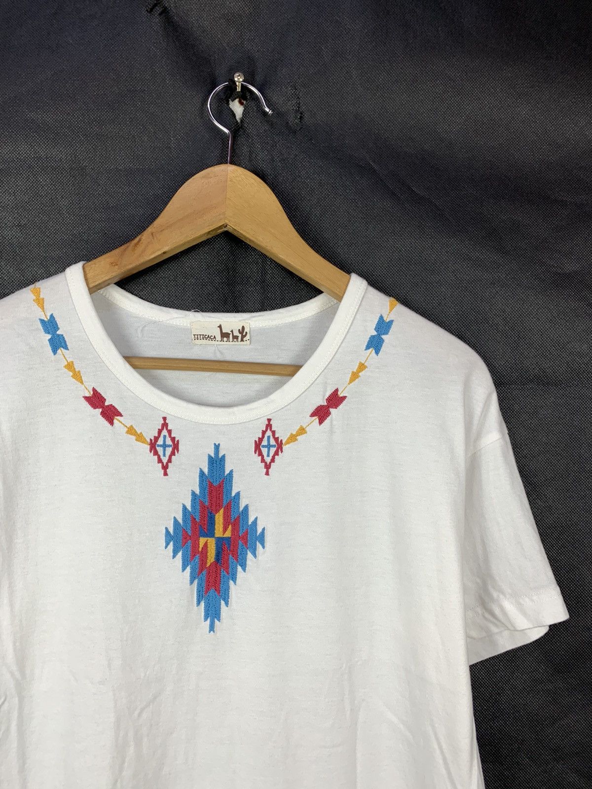 Japanese Brand Rare! Titicaca Navajo Embroided Logo Tee Aztec Size US XS / EU 42 / 0 - 2 Thumbnail