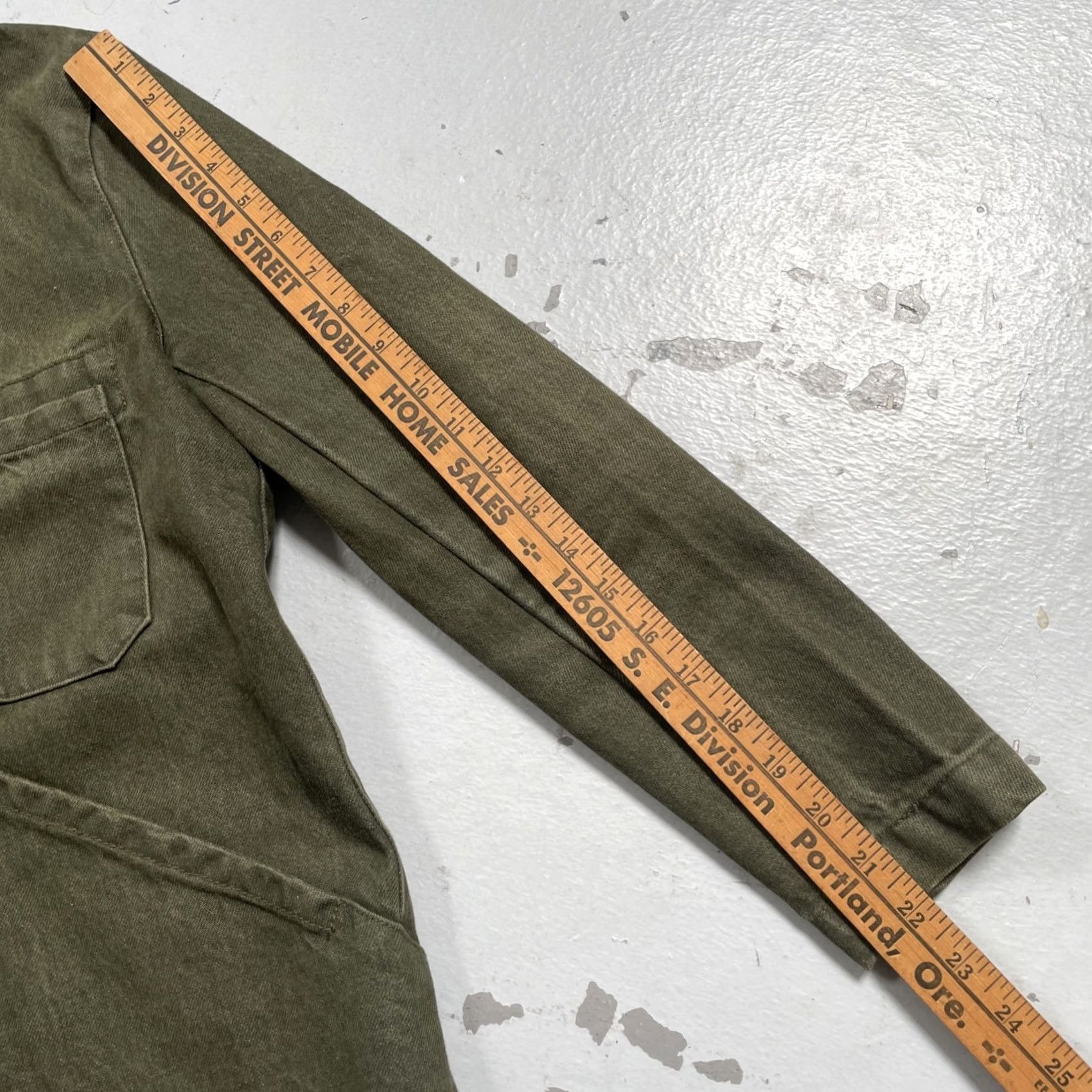 Denime Carleen Kelsy Parkhouse Denim Chore Work Ranch Jacket Made In USA Women’s S Denim Jacket Green Western Army Designer LA Vintage? Size S / US 4 / IT 40 - 6 Thumbnail
