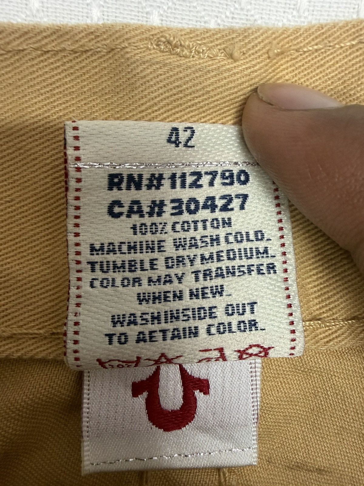 True Religion True Religion Joey Super T Khaki Denim Pants - Made in USA Size US 42 / EU 58 - 11 Thumbnail