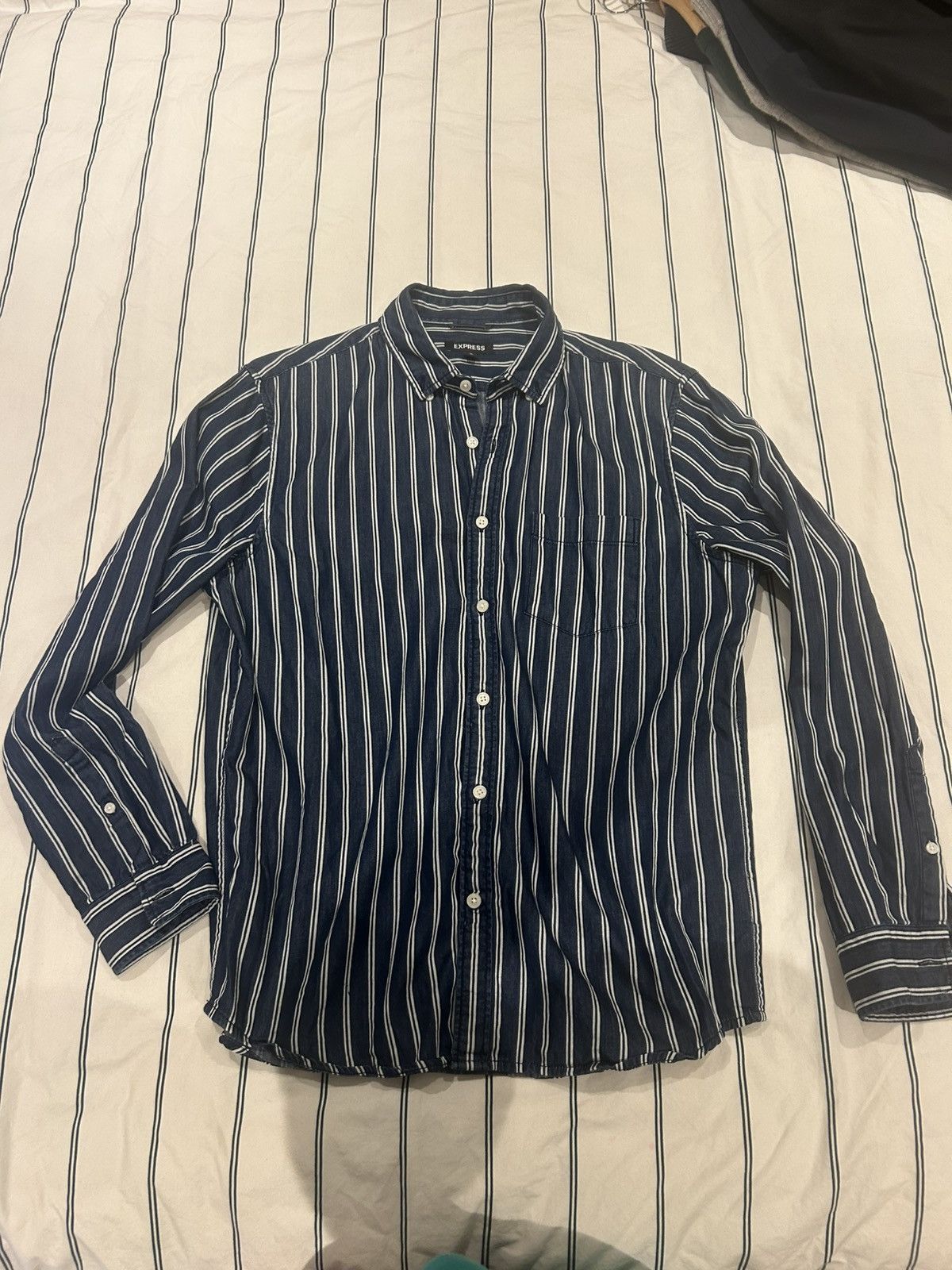 Express Vintage striped button down express Size US M / EU 48-50 / 2 - 1 Thumbnail
